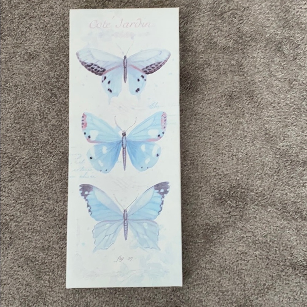 Canvas wrapped wall decor.